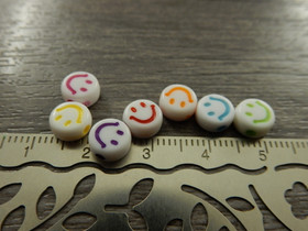 Akryylihelmi hymy, 7mm, mix setti, 20kpl