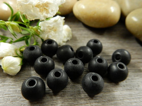 Akryylihelmi huurre, 8mm, musta, 20kpl