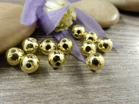 Akryylihelmi, 6mm, kulta, 20kpl