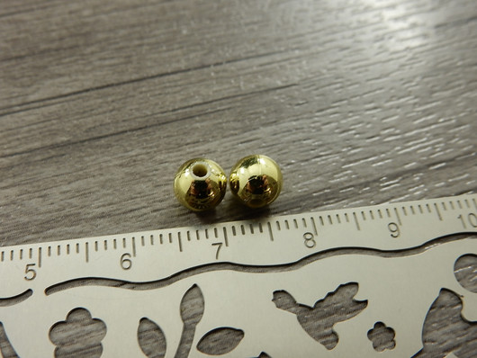 Akryylihelmi, 6mm, kulta, 20kpl