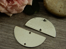 Puoliympyräriipus/ linkki, 15x30mm, kromi, 1kpl