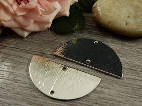 Puoliympyräriipus/ linkki, 15x30mm, kromi, 1kpl