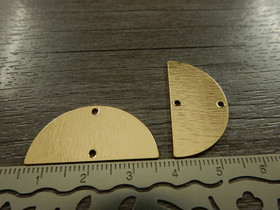 Puoliympyräriipus/ linkki, 15x30mm, vaaleakulta, 1kpl