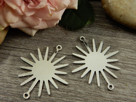 Aurinkoriipus/linkki, 27x23mm, kromi, 1kpl