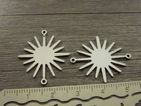 Aurinkoriipus/linkki, 27x23mm, kromi, 1kpl