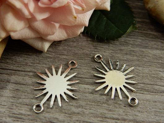 Aurinkoriipus/linkki, 18x13mm, kromi, 1kpl