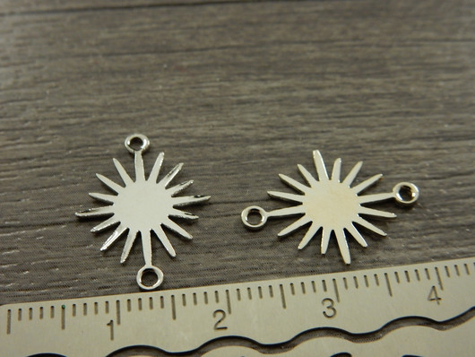 Aurinkoriipus/linkki, 18x13mm, kromi, 1kpl