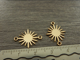 Aurinkoriipus/linkki, 18x13mm, vaaleakulta, 1kpl