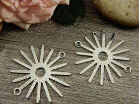 Aurinkoriipus/linkki, 28x27mm, kromi, 1kpl