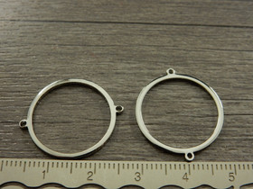 Ympyräriipus/linkki, 20x24mm, kromi, 1kpl