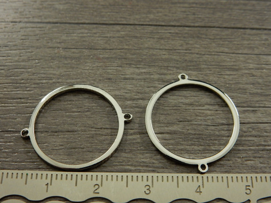 Ympyräriipus/linkki, 20x24mm, kromi, 1kpl