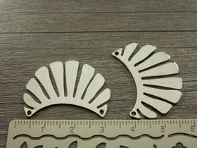 Sulkariipus/linkki, 22x31mm, kromi, 1kpl