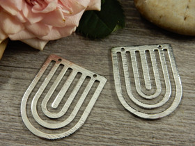 Puoliovaaliriipus, 20x25mm, kromi, 1kpl