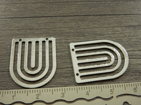 Puoliovaaliriipus, 20x25mm, kromi, 1kpl