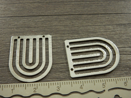 Puoliovaaliriipus, 20x25mm, kromi, 1kpl