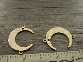 Kuuriipus/linkki stardust, 22x17mm, vaaleakulta, 1kpl