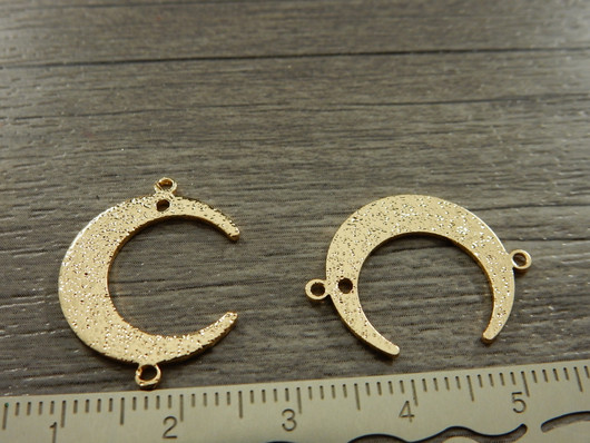 Kuuriipus/linkki stardust, 22x17mm, vaaleakulta, 1kpl