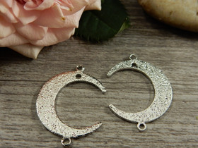 Kuuriipus/linkki stardust, 22x17mm, kromi, 1kpl