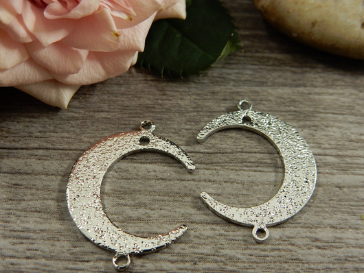 Kuuriipus/linkki stardust, 22x17mm, kromi, 1kpl