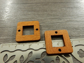 Puuriipus neliö, 18mm, okra, 1kpl