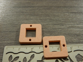 Puuriipus neliö, 18mm, persikka, 1kpl