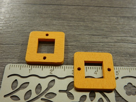 Puuriipus neliö, 18mm, keltainen, 1kpl