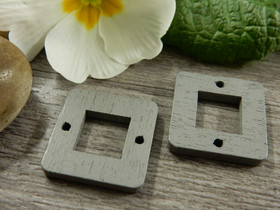 Puuriipus neliö, 18mm, harmaa, 1kpl