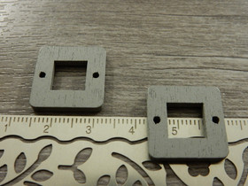 Puuriipus neliö, 18mm, harmaa, 1kpl