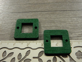 Puuriipus neliö, 18mm, vihreä, 1kpl