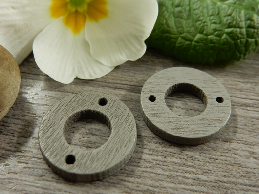 Puuriipus ympyrä, 18mm, harmaa, 1kpl