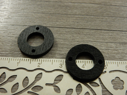 Puuriipus ympyrä, 18mm, musta, 1kpl