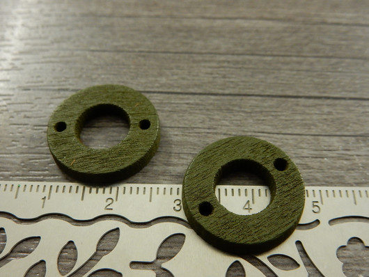 Puuriipus ympyrä, 18mm, maastonvihreä, 1kpl