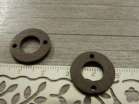 Puuriipus ympyrä, 18mm, tummanruskea, 1kpl