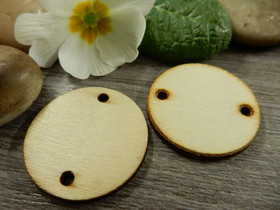 Puuriipus ympyrä, 29mm, ruskea, 1kpl