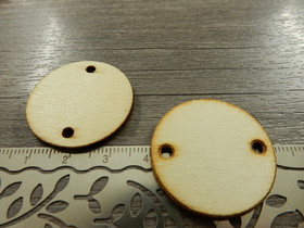 Puuriipus ympyrä, 29mm, ruskea, 1kpl