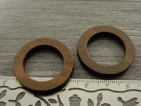 Puuriipus ympyrä, 30mm, ruskea, 1kpl