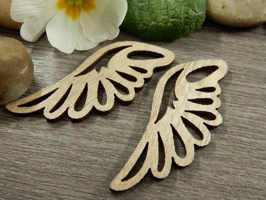 Puuriipus siipi, 54x22mm, ruskea, 1kpl