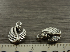 Joutsenriipus, 17x12mm, kromi, 1kpl