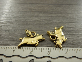 Lentäväpossuriipus, 11x16mm, kulta, 1kpl