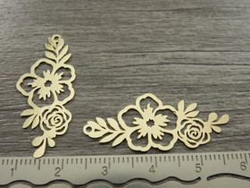 Kukkariipus, 35x15mm, vaaleakulta, 1kpl