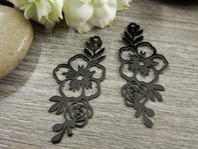 Kukkariipus, 35x15mm, musta, 1kpl