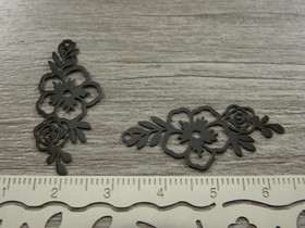 Kukkariipus, 35x15mm, musta, 1kpl