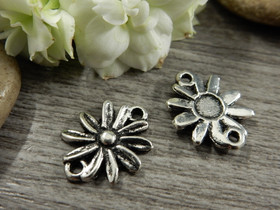 Kukkariipus/linkki, 16x13mm, kromi, 1kpl