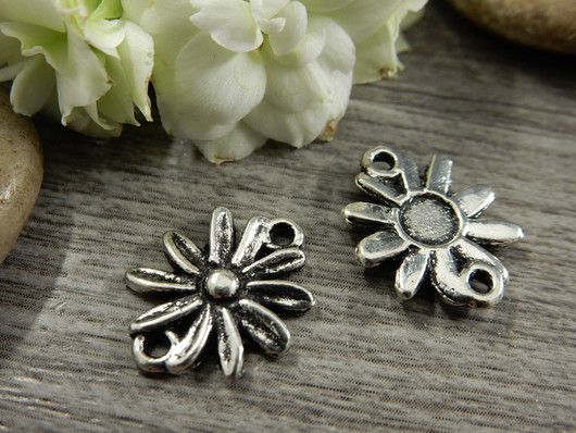 Kukkariipus/linkki, 16x13mm, kromi, 1kpl