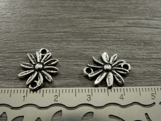 Kukkariipus/linkki, 16x13mm, kromi, 1kpl