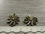 Kukkariipus/linkki, 16x13mm, pronssi, 1kpl
