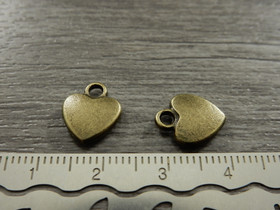 Sydänriipus, 12x10mm, pronssi, 1kpl