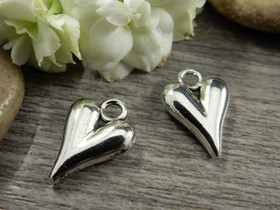 Sydänriipus, 16x11mm, kromi, 1kpl 