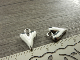 Sydänriipus, 16x11mm, kromi, 1kpl 