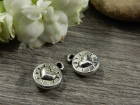 Sydänriipus, 10x8mm, kromi, 1kpl